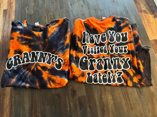 Granny’s orange & black tiedye shortsleeve